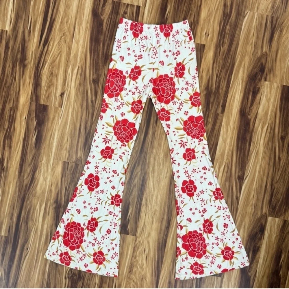 Free People Novella Royal Floral Flare Pants